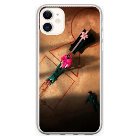 Husa personalizata tip carcasa HQPrint pentru Apple iPhone 12, model Squid Game 12, multicolor, S1D1M0184