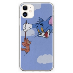 Husa personalizata tip carcasa HQPrint pentru Apple iPhone 12, model Tom and Jerry 1, multicolor, S1D1M0203