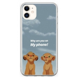 Husa personalizata tip carcasa HQPrint pentru Apple iPhone 12, model Why are you on my phone, multicolor, S1D1M0220