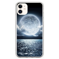 Husa personalizata tip carcasa HQPrint pentru Apple iPhone 12, model Moon Sky, multicolor, S1D1M0228