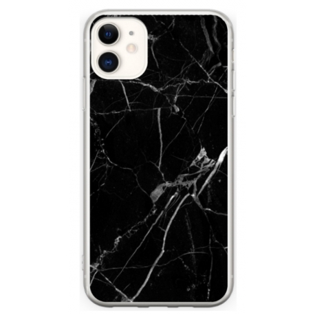 Husa personalizata tip carcasa HQPrint pentru Apple iPhone 12, model Black Marble, multicolor, S1D1M0229