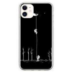 Husa personalizata tip carcasa HQPrint pentru Apple iPhone 12, model Climbing to the Moon, multicolor, S1D1M0233