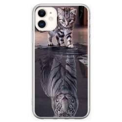 Husa personalizata tip carcasa HQPrint pentru Apple iPhone 12, model Tiger, multicolor, S1D1M0242