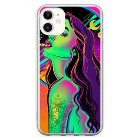Husa personalizata tip carcasa HQPrint pentru Apple iPhone 12, model Colorful Girl, multicolor, S1D1M0249