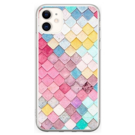 Husa personalizata tip carcasa HQPrint pentru Apple iPhone 12, model Color Scales, multicolor, S1D1M0258