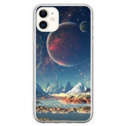 Husa personalizata tip carcasa HQPrint pentru Apple iPhone 12, model Alien Planet, multicolor, S1D1M0264