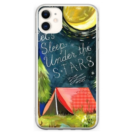 Husa personalizata tip carcasa HQPrint pentru Apple iPhone 12, model Lets sleep under the STARS, multicolor, S1D1M0268