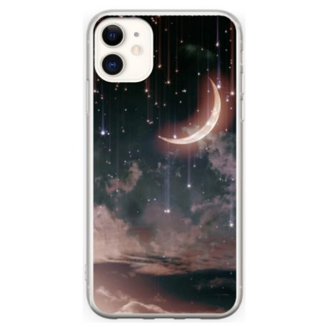 Husa personalizata tip carcasa HQPrint pentru Apple iPhone 12, model Falling Stars, multicolor, S1D1M0269