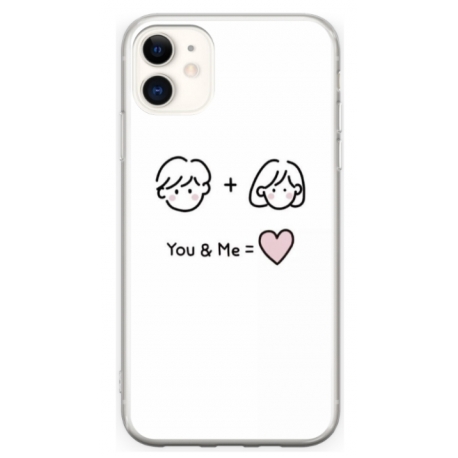 Husa personalizata tip carcasa HQPrint pentru Apple iPhone 12, model You and Me, multicolor, S1D1M0274