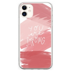 Husa personalizata tip carcasa HQPrint pentru Apple iPhone 12, model You are Strong, multicolor, S1D1M0275