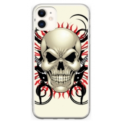 Husa personalizata tip carcasa HQPrint pentru Apple iPhone 12, model Skull 1, multicolor, S1D1M0284