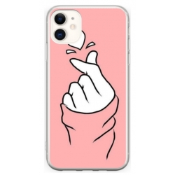 Husa personalizata tip carcasa HQPrint pentru Apple iPhone 12, model Heart Snap, multicolor, S1D1M0285