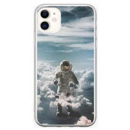 Husa personalizata tip carcasa HQPrint pentru Apple iPhone 12, model Astronaut in the Clouds, multicolor, S1D1M0290