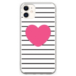 Husa personalizata tip carcasa HQPrint pentru Apple iPhone 12, model Heart, multicolor, S1D1M0291