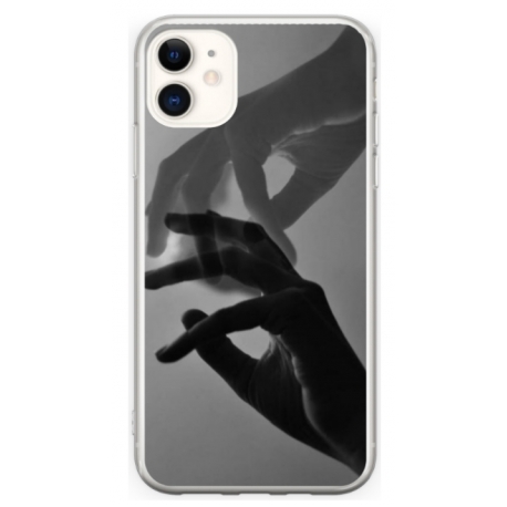 Husa personalizata tip carcasa HQPrint pentru Apple iPhone 12, model Hand Reach, multicolor, S1D1M0318