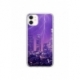 Husa personalizata tip carcasa HQPrint pentru Apple iPhone 12, model Purple Lightning, multicolor, S1D1M0354