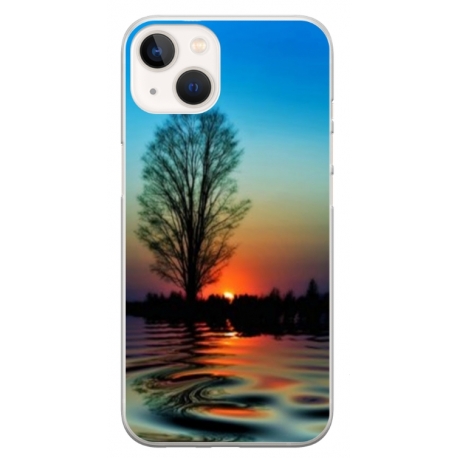 Husa personalizata tip carcasa HQPrint pentru Apple iPhone 13 Mini, model Apus, multicolor, S1D1M0006