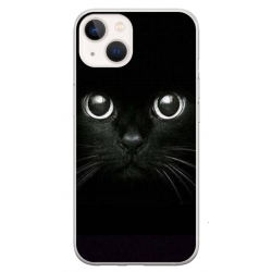 Husa personalizata tip carcasa HQPrint pentru Apple iPhone 13 Mini, model Black Cat 1, multicolor, S1D1M0015