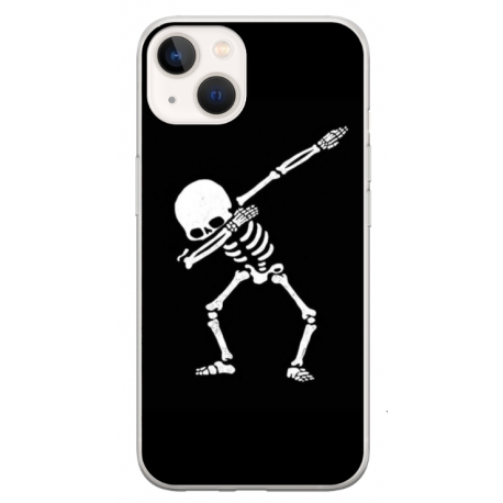 Husa personalizata tip carcasa HQPrint pentru Apple iPhone 13 Mini, model Dab Skeleton, multicolor, S1D1M0034