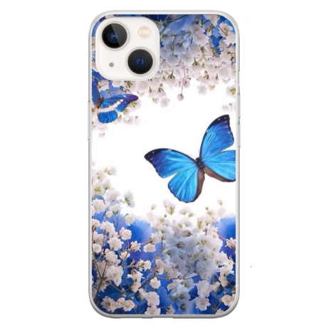 Husa personalizata tip carcasa HQPrint pentru Apple iPhone 13 Mini, model Butterfly 4, multicolor, S1D1M0041