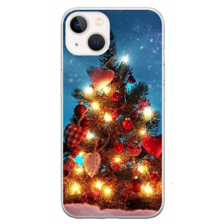 Husa personalizata tip carcasa HQPrint pentru Apple iPhone 13 Mini, model Christmas Tree 2, multicolor, S1D1M0058