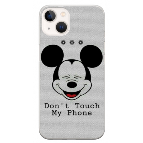 Husa personalizata tip carcasa HQPrint pentru Apple iPhone 13 Mini, model Dont Touch my Phone 3, multicolor, S1D1M0123