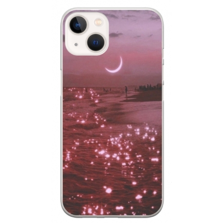 Husa personalizata tip carcasa HQPrint pentru Apple iPhone 13 Mini, model Pink Sky, multicolor, S1D1M0129
