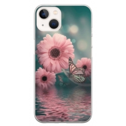 Husa personalizata tip carcasa HQPrint pentru Apple iPhone 13 Mini, model Flowers 7, multicolor, S1D1M0140