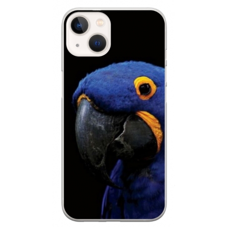 Husa personalizata tip carcasa HQPrint pentru Apple iPhone 13 Mini, model Blue Parrot, multicolor, S1D1M0145