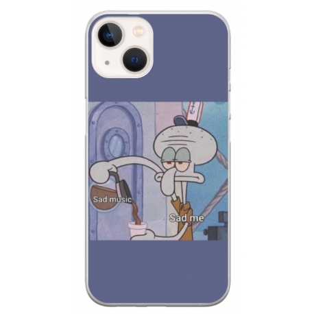 Husa personalizata tip carcasa HQPrint pentru Apple iPhone 13 Mini, model Squidward 1, multicolor, S1D1M0161