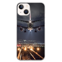 Husa personalizata tip carcasa HQPrint pentru Apple iPhone 13 Mini, model Airplane Landing, multicolor, S1D1M0266