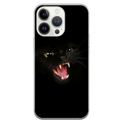 Husa personalizata tip carcasa HQPrint pentru Apple iPhone 13 Pro Max, model Black Cat 2, multicolor, S1D1M0016