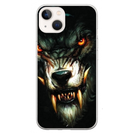 Husa personalizata tip carcasa HQPrint pentru Apple iPhone 13 Mini, model Wolf, multicolor, S1D1M0286