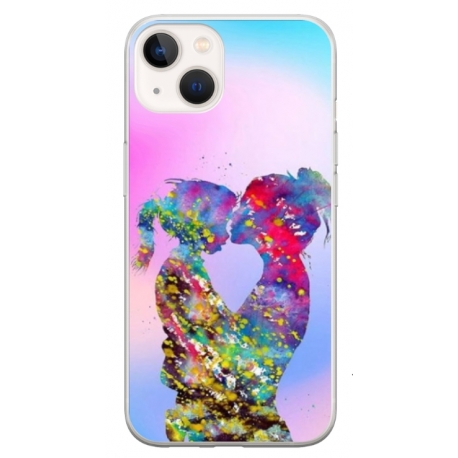 Husa personalizata tip carcasa HQPrint pentru Apple iPhone 13 Mini, model Colorful Love, multicolor, S1D1M0376