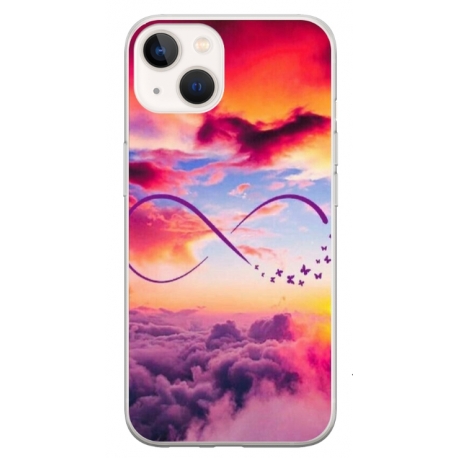 Husa personalizata tip carcasa HQPrint pentru Apple iPhone 13 Mini, model Bright Infinity, multicolor, S1D1M0377
