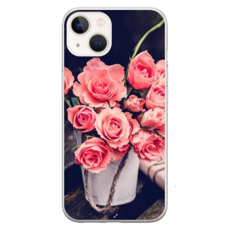 Husa personalizata tip carcasa HQPrint pentru Apple iPhone 13 Mini, model Flowers 22, multicolor, S1D1M0379