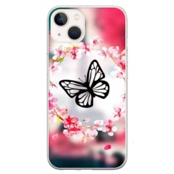 Husa personalizata tip carcasa HQPrint pentru Apple iPhone 13 Mini, model Butterfly 8, multicolor, S1D1M0380