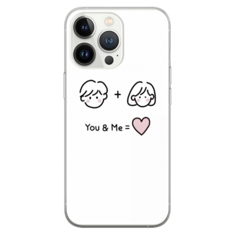 Husa personalizata tip carcasa HQPrint pentru Apple iPhone 13 Pro Max, model You and Me, multicolor, S1D1M0274