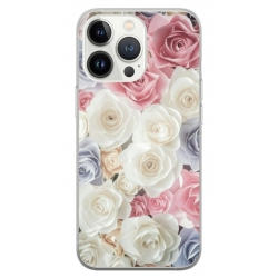 Husa personalizata tip carcasa HQPrint pentru Apple iPhone 13 Pro Max, model Flowers 23, multicolor, S1D1M0385