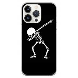 Husa personalizata tip carcasa HQPrint pentru Apple iPhone 13 Pro, model Dab Skeleton, multicolor, S1D1M0034
