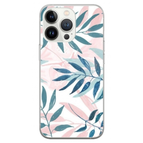 Husa personalizata tip carcasa HQPrint pentru Apple iPhone 13 Pro, model Leaf Design 1, multicolor, S1D1M0044