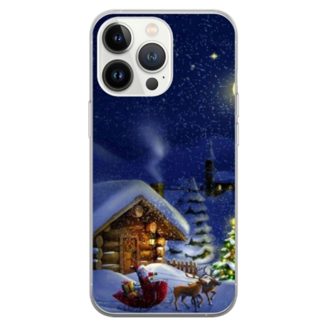 Husa personalizata tip carcasa HQPrint pentru Apple iPhone 13 Pro, model Christmas Cottage, multicolor, S1D1M0059