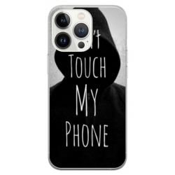 Husa personalizata tip carcasa HQPrint pentru Apple iPhone 13 Pro, model Dont touch my phone 2, multicolor, S1D1M0065