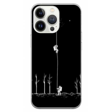 Husa personalizata tip carcasa HQPrint pentru Apple iPhone 13 Pro, model Climbing to the Moon, multicolor, S1D1M0233
