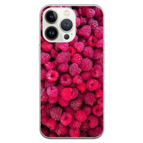 Husa personalizata tip carcasa HQPrint pentru Apple iPhone 13 Pro, model Zmeura, multicolor, S1D1M0234