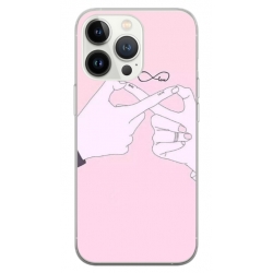 Husa personalizata tip carcasa HQPrint pentru Apple iPhone 13 Pro, model Infinity Togeter, multicolor, S1D1M0251