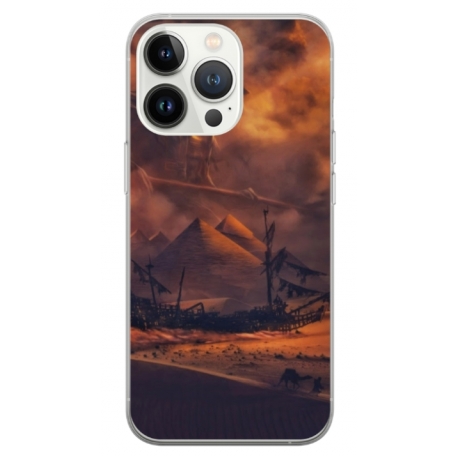 Husa personalizata tip carcasa HQPrint pentru Apple iPhone 13 Pro, model Anubis, multicolor, S1D1M0281