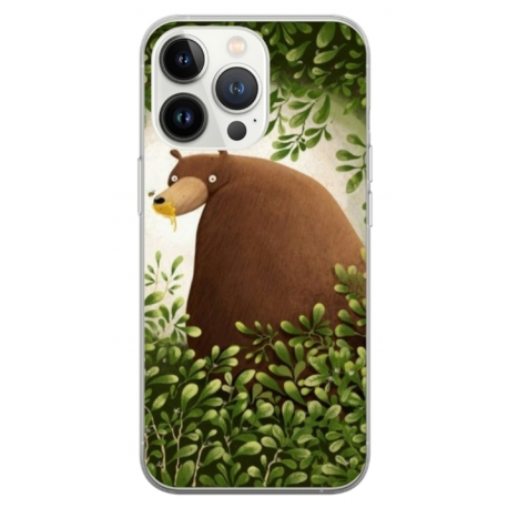 Husa personalizata tip carcasa HQPrint pentru Apple iPhone 13 Pro, model Bear, multicolor, S1D1M0312