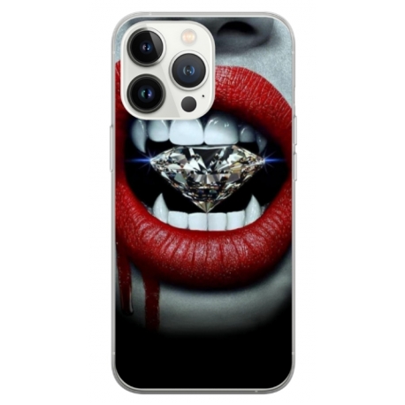 Husa personalizata tip carcasa HQPrint pentru Apple iPhone 13 Pro, model Diamond Vampire, multicolor, S1D1M0370