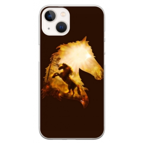 Husa personalizata tip carcasa HQPrint pentru Apple iPhone 13, model Horse 1, multicolor, S1D1M0098